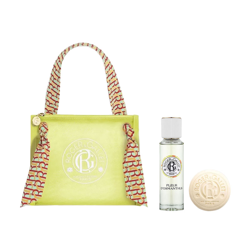 Парфумований набір жіночий Roger &amp; Gallet Fleur D'Osmanthus (парфумована вода, 30 мл + тверде мило, 50 г + косметичка)