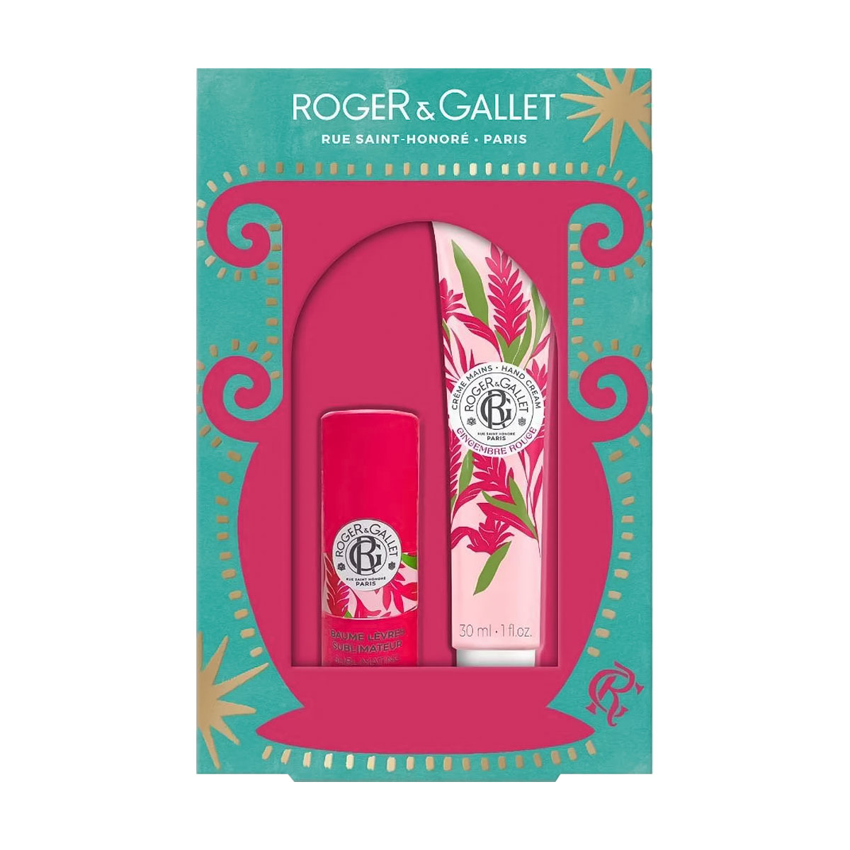 Парфумований набір жіночий Roger &amp; Gallet Gingembre Rouge Set (крем для рук, 30 мл + бальзам для губ, 3.5 г)