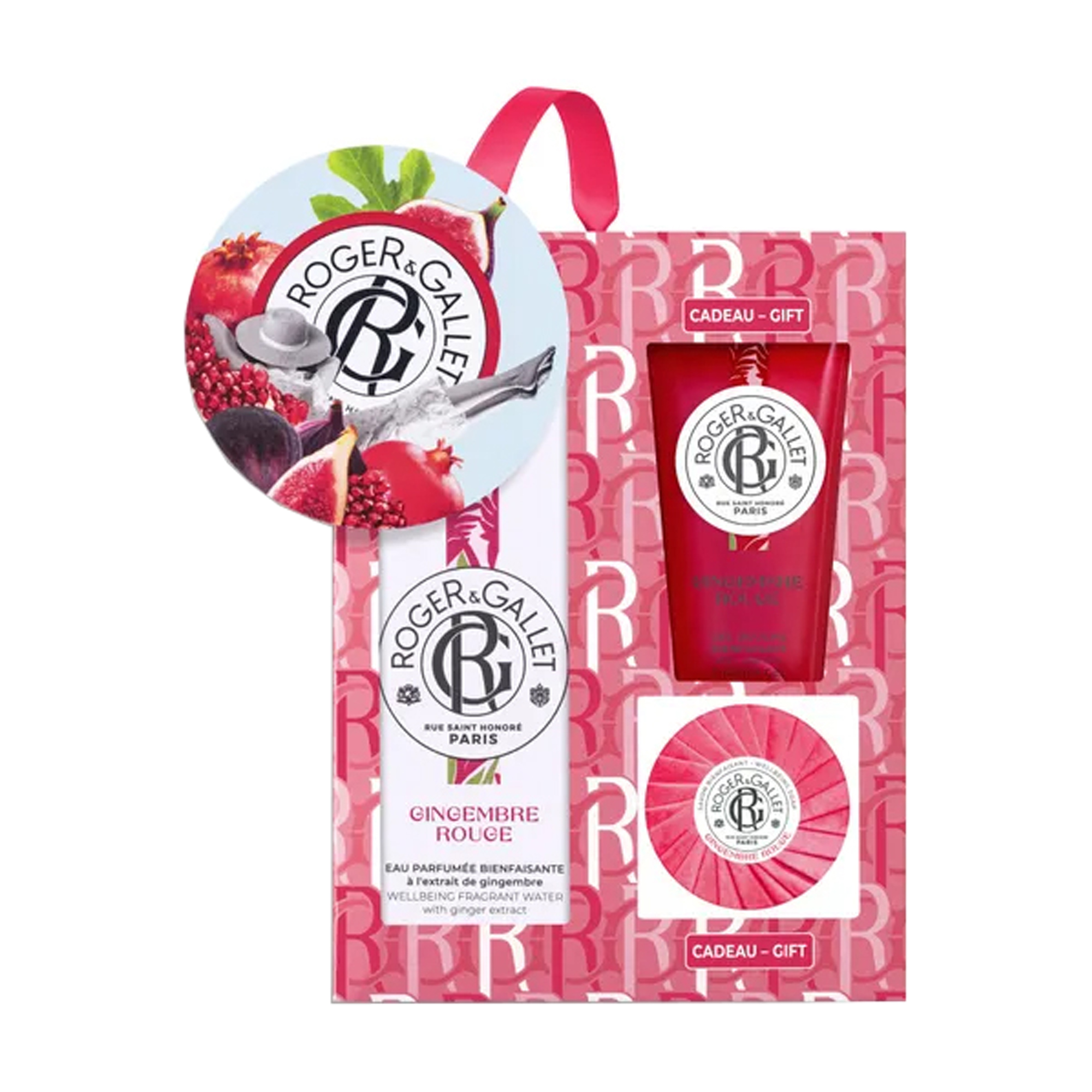 Парфумований набір жіночий Roger &amp; Gallet Gingembre Rouge (парфумована вода, 100 мл + мило тверде, 50 г + гель для душу, 50 мл)