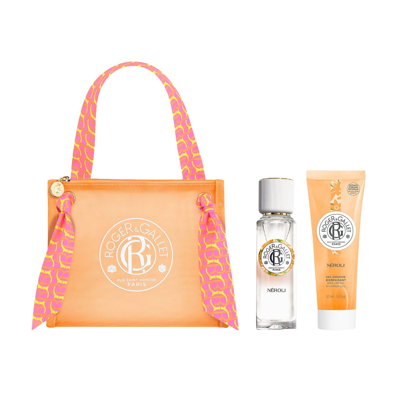 Парфумований набір жіночий Roger &amp; Gallet Neroli (парфумована вода, 30 мл + гель для душу, 50 мл + косметичка, 1 шт)