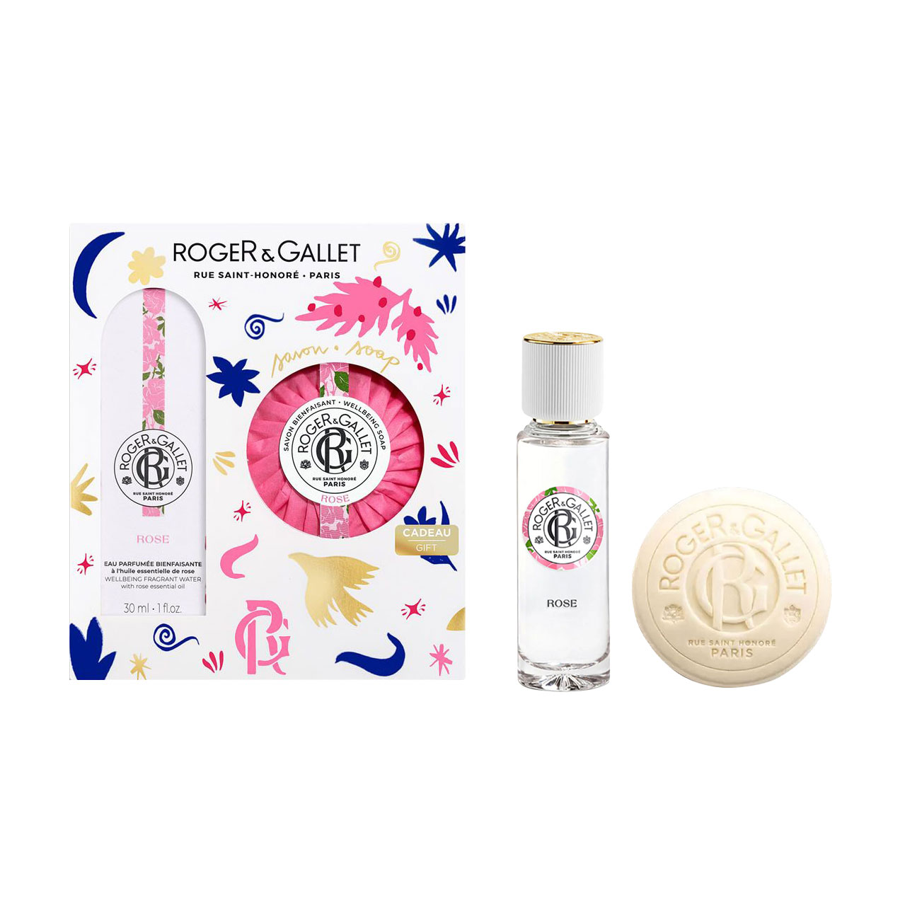 Парфумований набір жіночий Roger &amp; Gallet Rose (парфумована вода, 30 мл + тверде мило, 100 г)