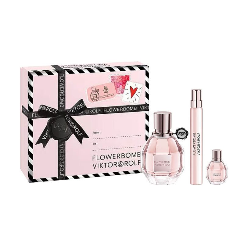 Парфумований набір жіночий Viktor &amp; Rolf Flowerbomb Set (парфумована вода, 50 мл + парфумована вода, 10 мл + парфумована вода, 7 мл)