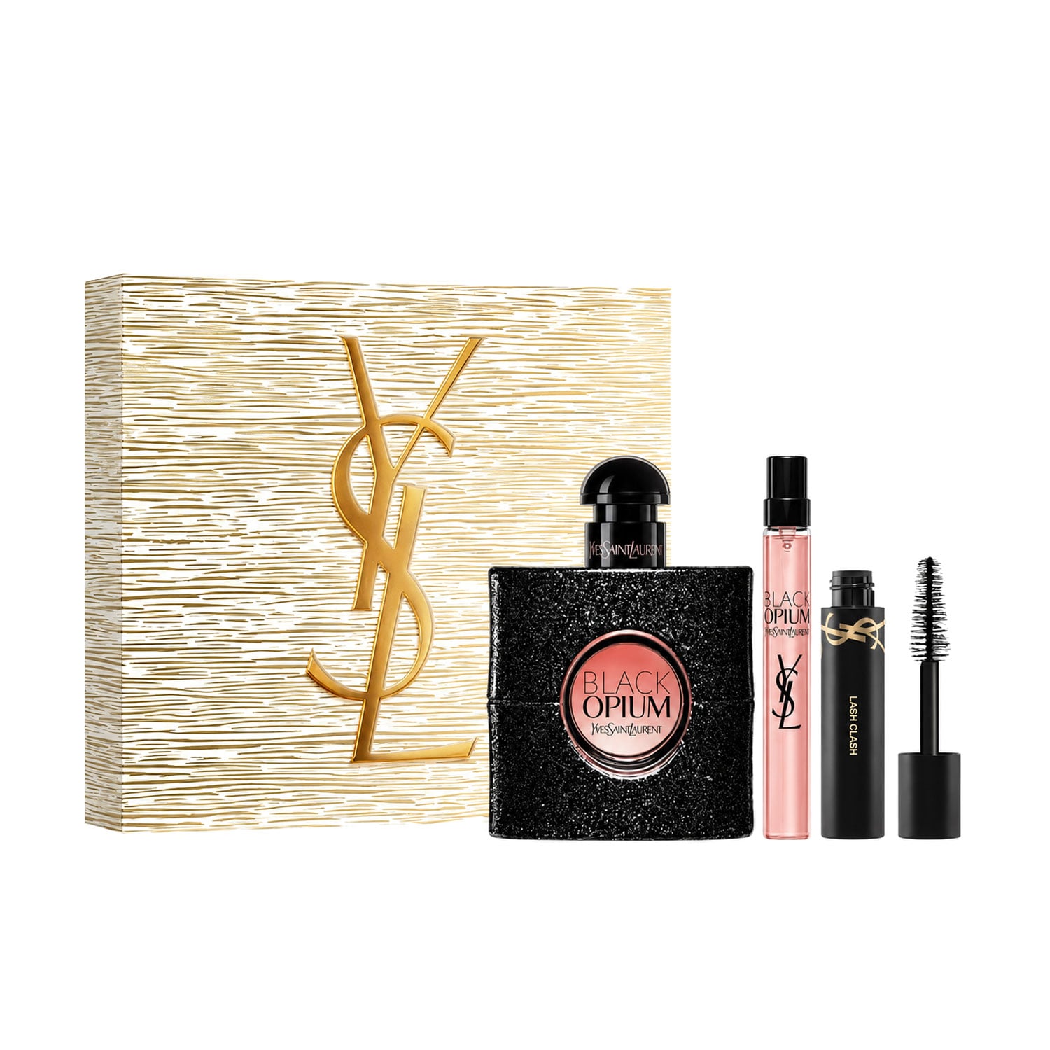 Парфумований набір жіночий Yves Saint Laurent Black Opium Set (парфумована вода, 50 мл + парфумована вода, 10 мл + туш для вій, 2 мл)