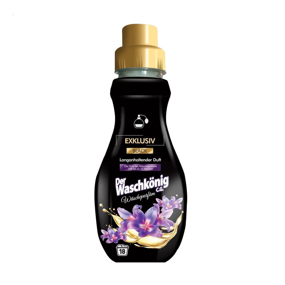 Парфумований ополіскувач-кондиціонер для білизни Waschkonig Black, 18 циклів прання, 360 мл