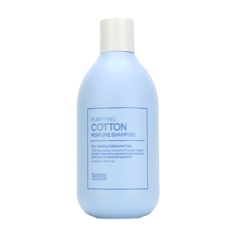 Парфумований шампунь для волосся Tenzero Purifying Cotton Perfume Shampoo з ароматом бавовни, 300 мл