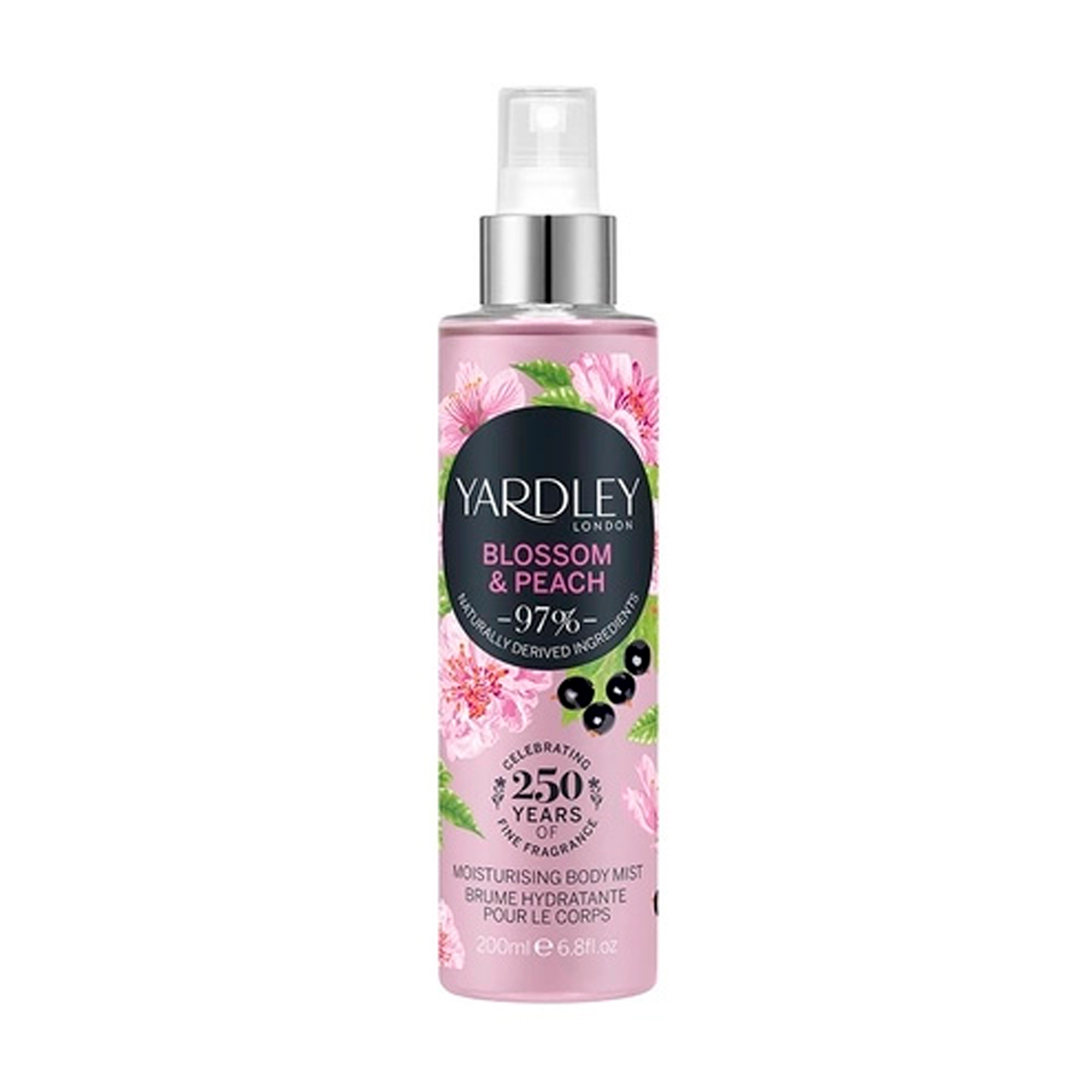 Парфумований спрей для тіла Yardley Blossom &amp; Peach Moisturising Fragrance Body Mist жіночий, 200 мл