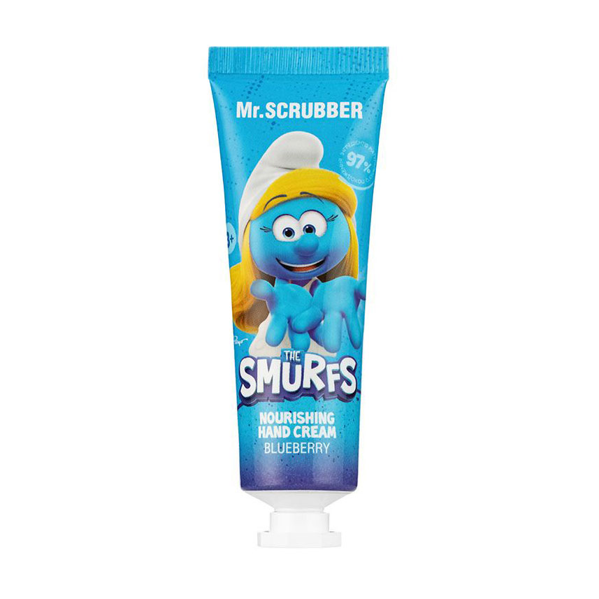 Парфумований живильний крем для рук Mr.Scrubber The Smurfs Nourishing Hand Cream з ароматом чорниці, 30 г