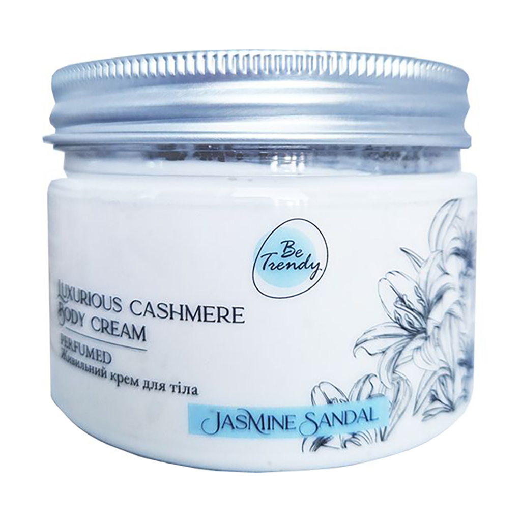 Парфумований живильний крем для тіла Be Trendy Luxurious Cashmere Body Cream, Jasmine Sandal, 230 мл