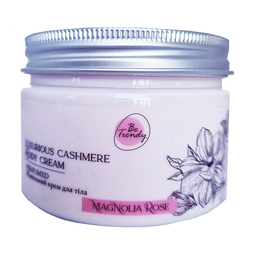Парфумований живильний крем для тіла Be Trendy Luxurious Cashmere Body Cream, Magnolia Rosе, 230 мл