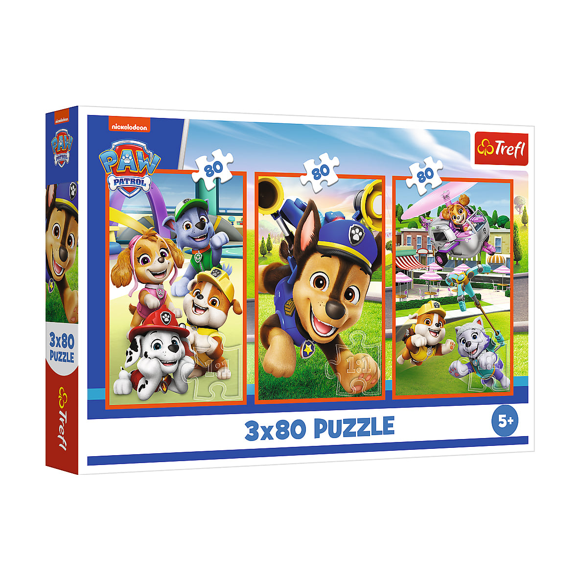 Пазли 3 в 1 Trefl Paw Patrol Собача банда, від 5 років, 27.5*18 см, 3*80 елементів (34886)