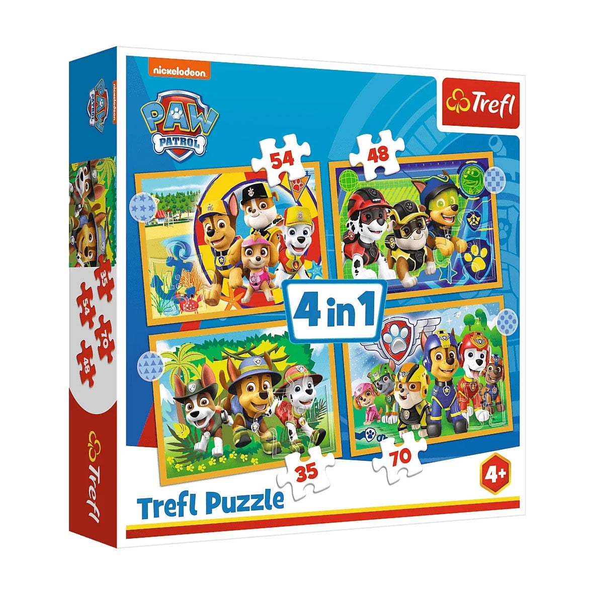 Пазли 4 в 1 Trefl Paw Patrol Holiday, 28.5*20.5 см, від 4 років, 207 елементів (34395)