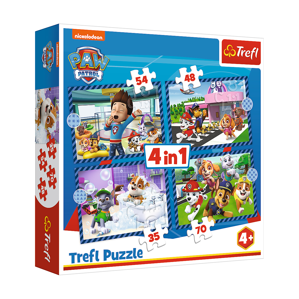 Пазли 4 в 1 Trefl Paw Patrol Собачі справи, 28.5*20.5 см, від 4 років, 207 елементів (34650)