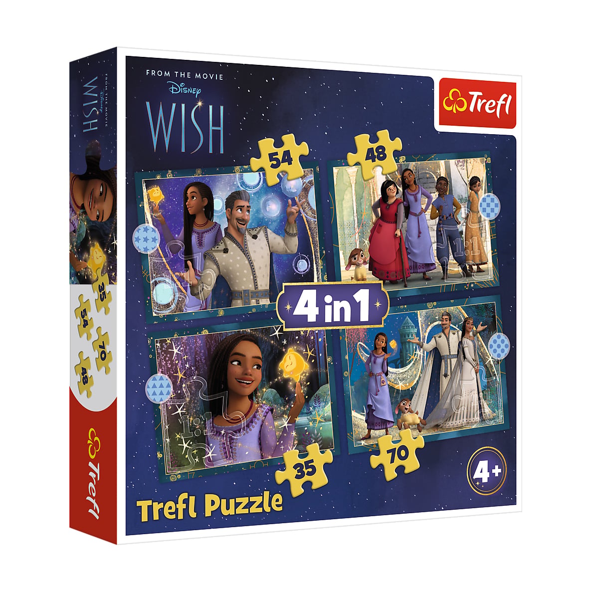 Пазли 4 в 1 Trefl Wish Мрії збуваються, 28.5*20.5 см, від 4 років, 207 елементів (34649)