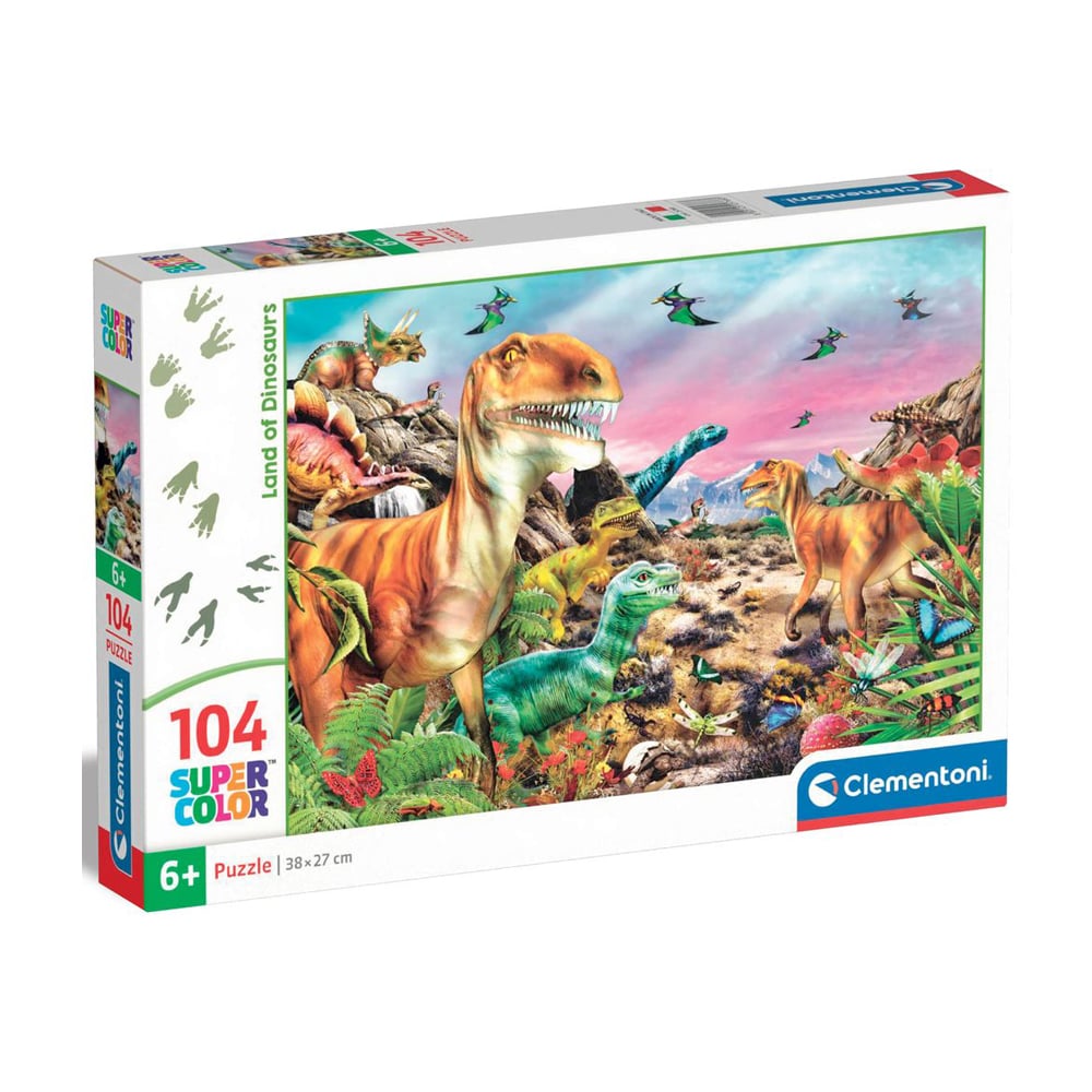 Пазли Clementoni Land Of Dinosaurs, 38*27 см, від 6 років, 104 елементи (25768)