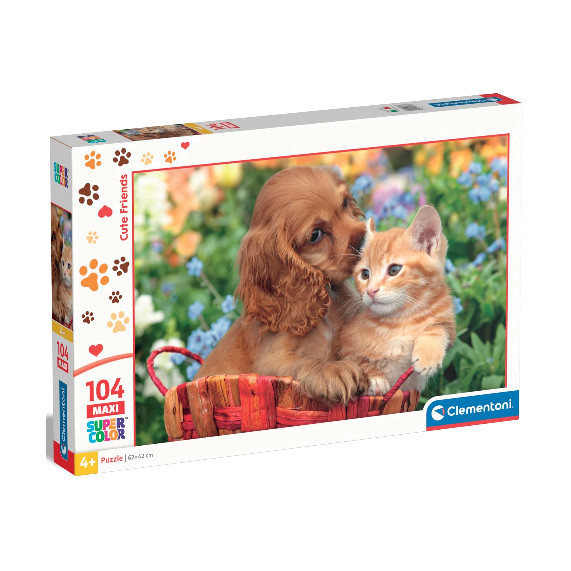 Пазли Clementoni серії Maxi Cute Friends, 62*42 см, від 4 років, 104 елементи (25763)