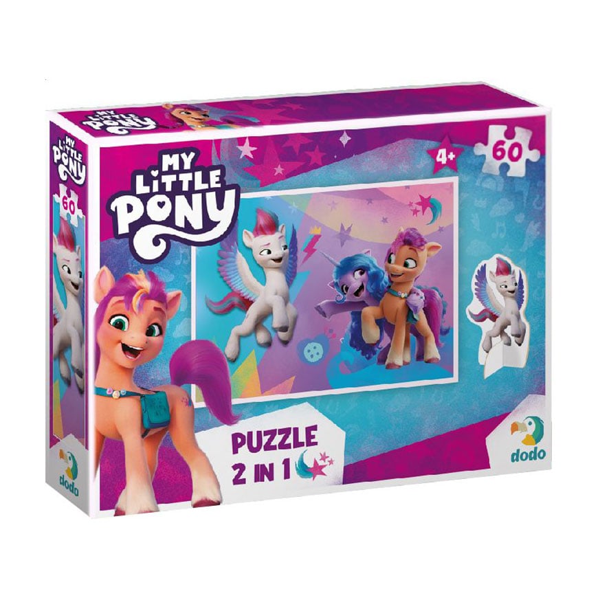 Пазли DoDo My Little Pony Пригоди Санні, Іззі та Зіпп, з фігуркою, 60 елементів, від 4 років (200137)