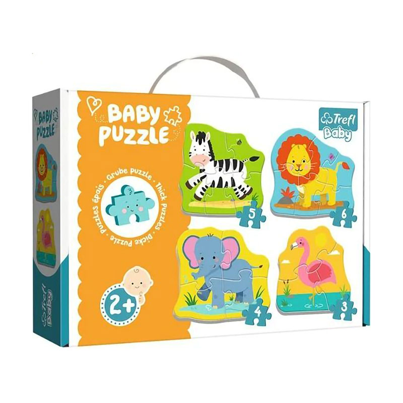 Пазли Trefl Baby Classic Тваринки на сафарі, від 2 років, 18 елементів (36073)