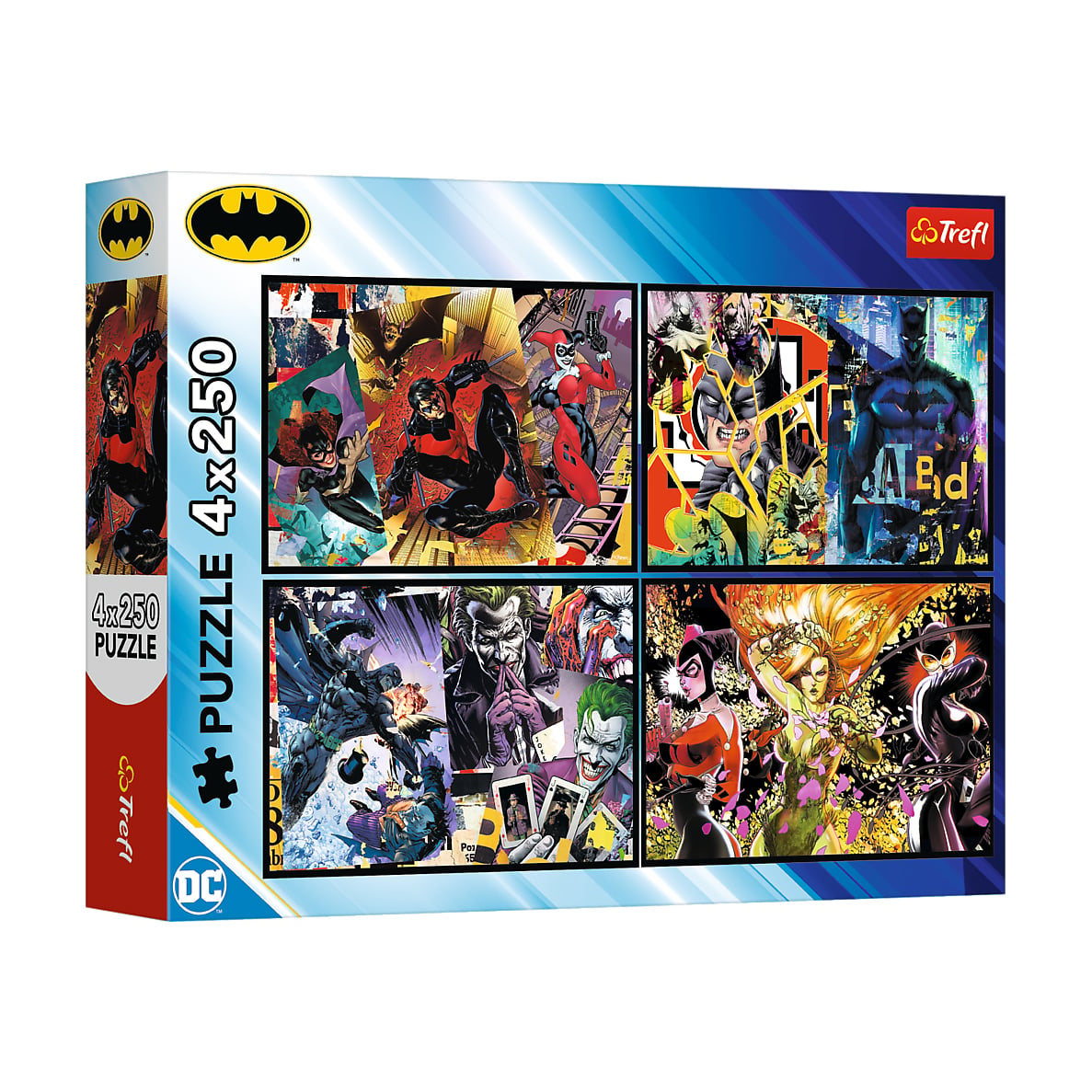 Пазли Trefl DC Batman Бетмен в дії, 33.9*23.8 см, 4*250 елементів (13310)