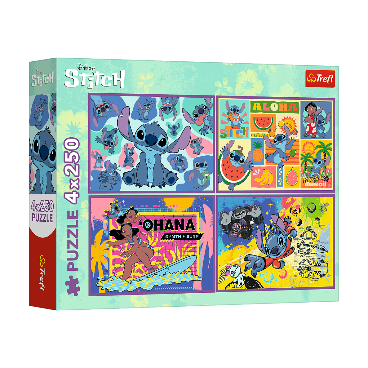 Пазли Trefl Lilo &amp; Stitch Дивовижний Стіч, 33.9*23.8 см, 4*250 елементів (13311)