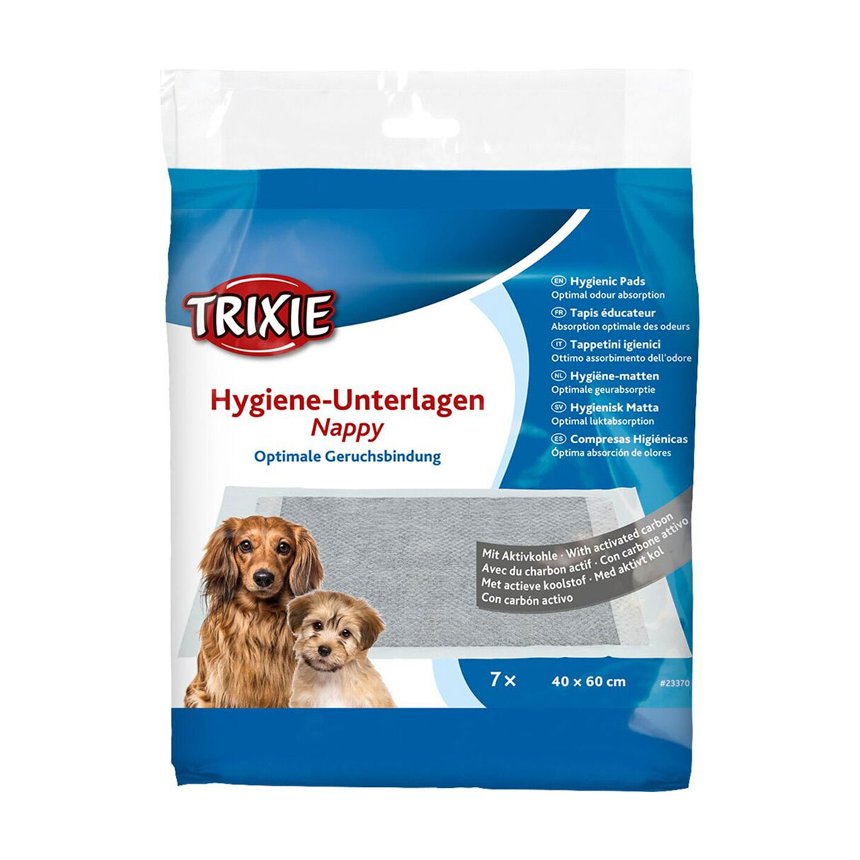 Пелюшки для собак Trixie з активований вугіллям, 40*60 см, 7 шт