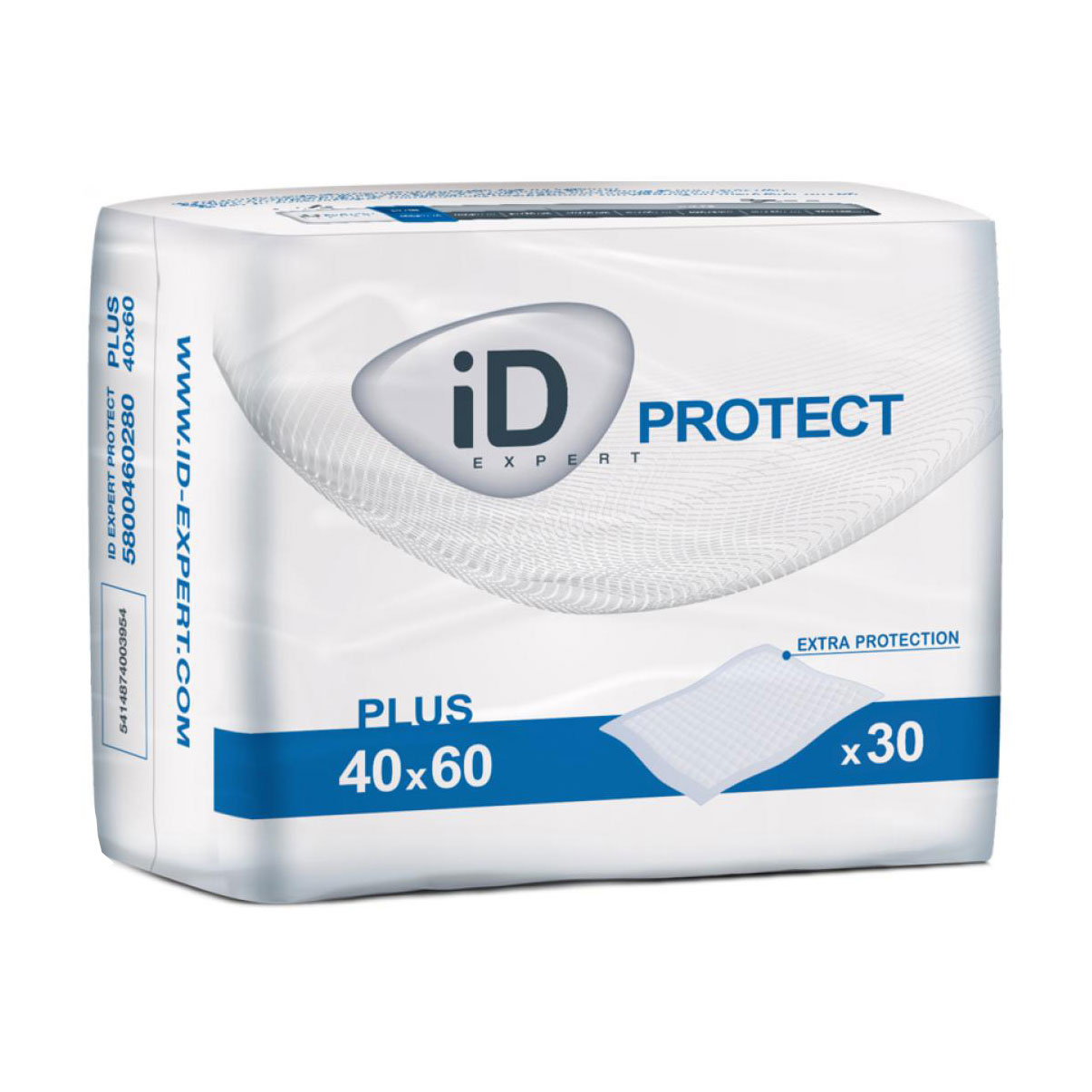 Пелюшки поглинаючі для дорослих ID Protect Plus, 60*40 см, 30 шт