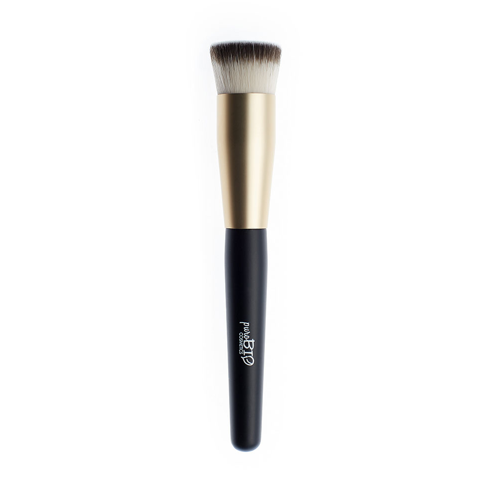 Пензель для тональної основи PuroBio Cosmetics Brush No 03, синтетичний ворс, 1 шт