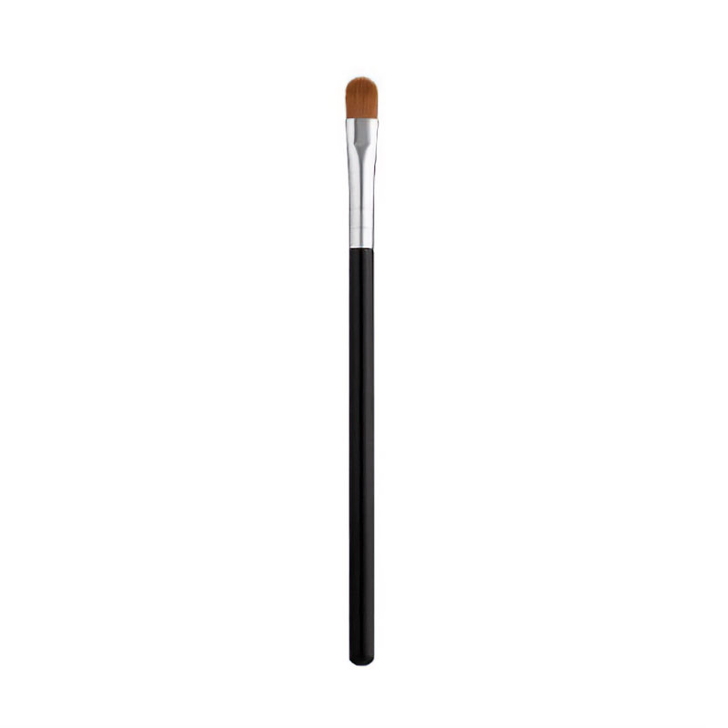 Пензлик для макіяжу Cosmo Shop ручка чорна зі сріблом, 14 см, 1 шт (CS-108)