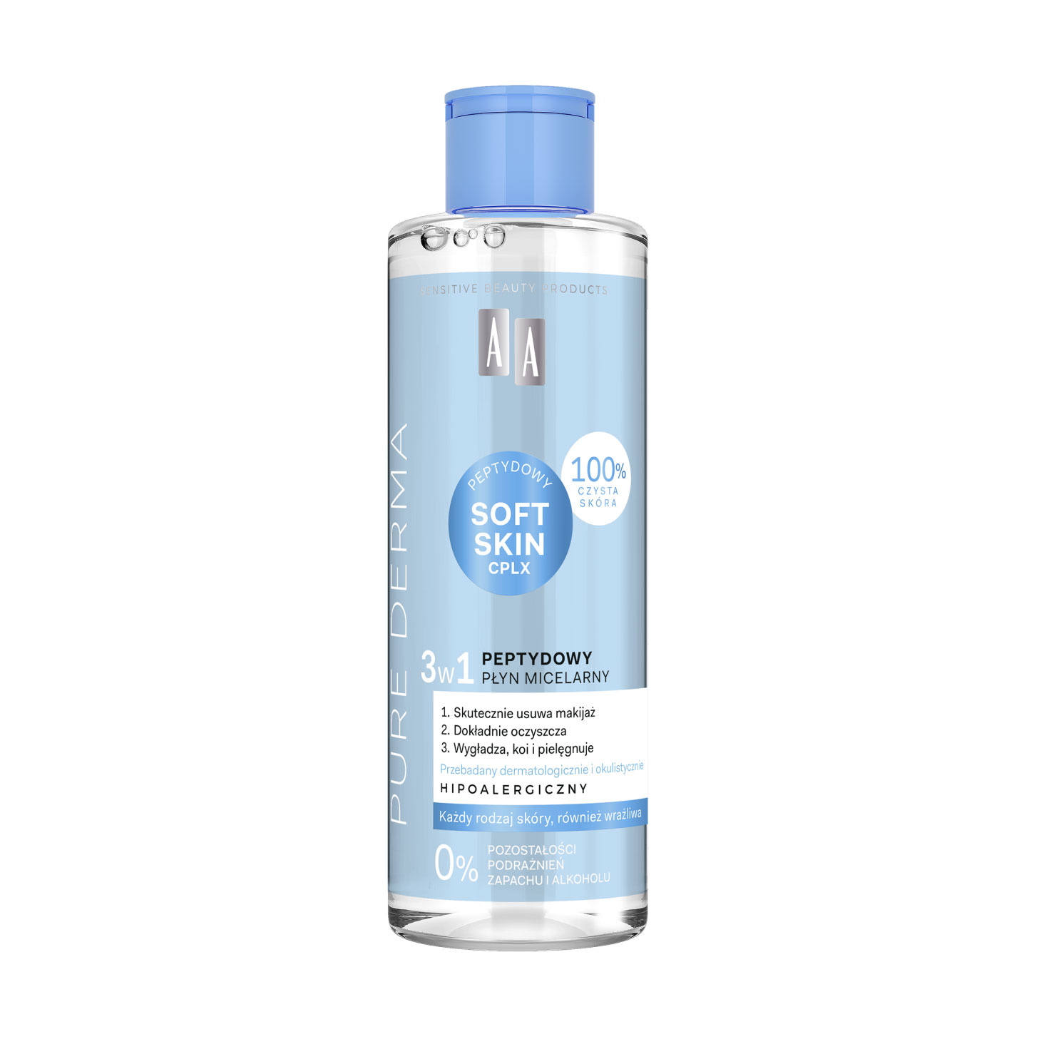 Пептидна міцелярна вода для обличчя 3 в 1 AA Pure Derma, 200 мл