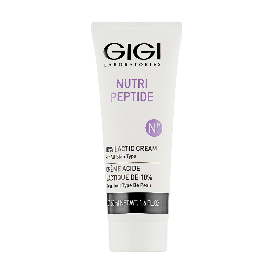 Пептидний крем для обличчя Gigi Nutri-Peptide 10% Lactic Cream для всіх типів шкіри обличчя, з 10% молочною кислотою, 50 мл
