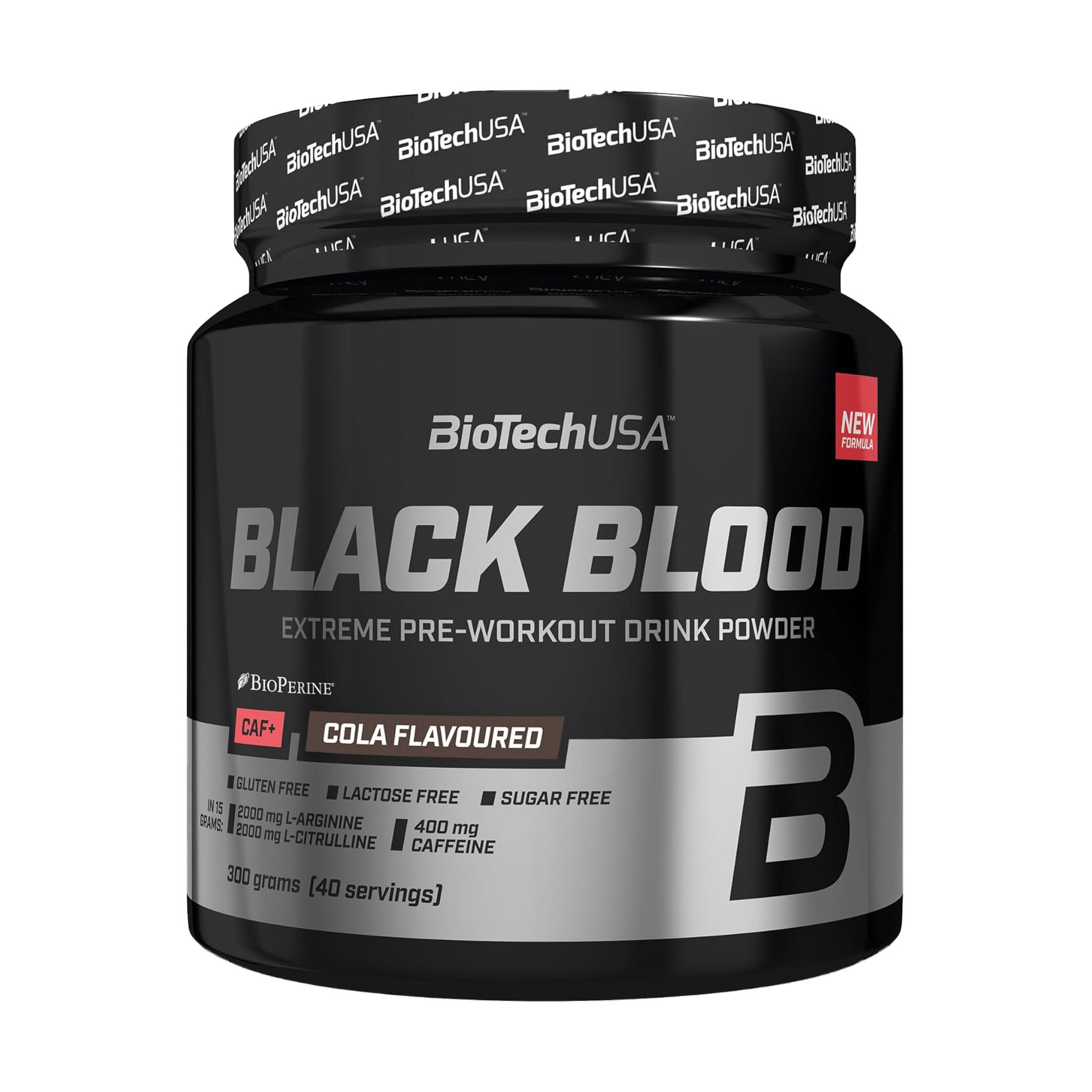 Передтренувальний комплекс BioTechUSA Black Blood CAF+ Кола, в порошку, 300 г