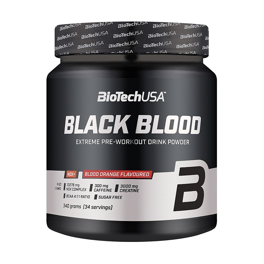 Передтренувальний комплекс BioTechUSA Black Blood NOX+ Червоний апельсин, в порошку, 340 г