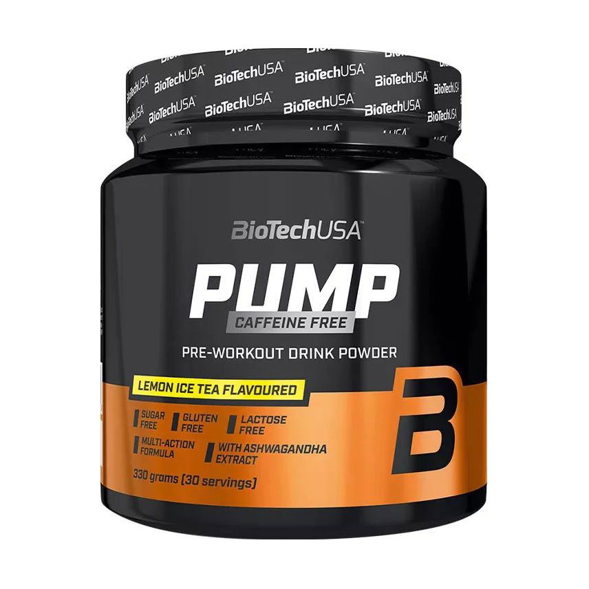 Передтренувальний комплекс BioTechUSA Pump Caffeine Free Холодний чай з лимoнoм, в порошку, 330 г