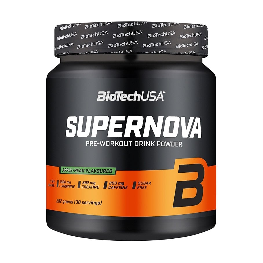 Передтренувальний комплекс BioTechUSA SuperNova Яблуко та груша, в порошку, 282 г