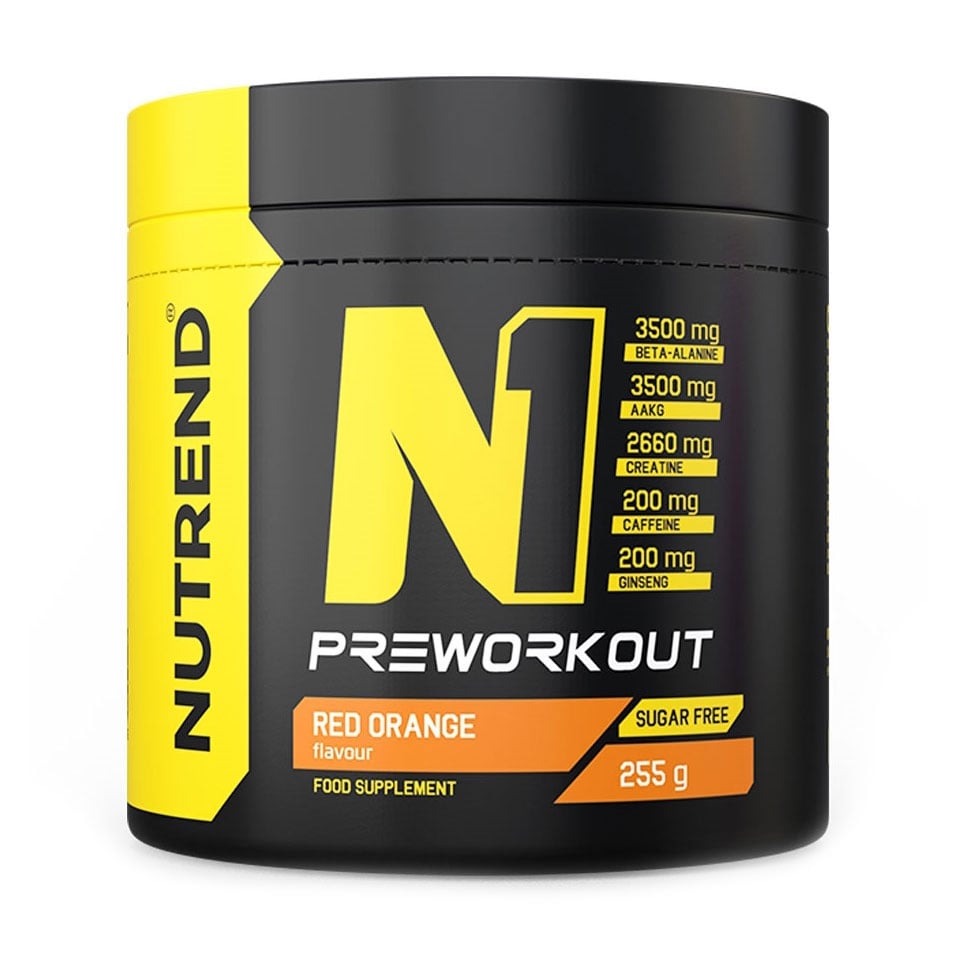 Передтренувальний комплекс Nutrend N1 Preworkout Червоний апельсин, в порошку, 255 г