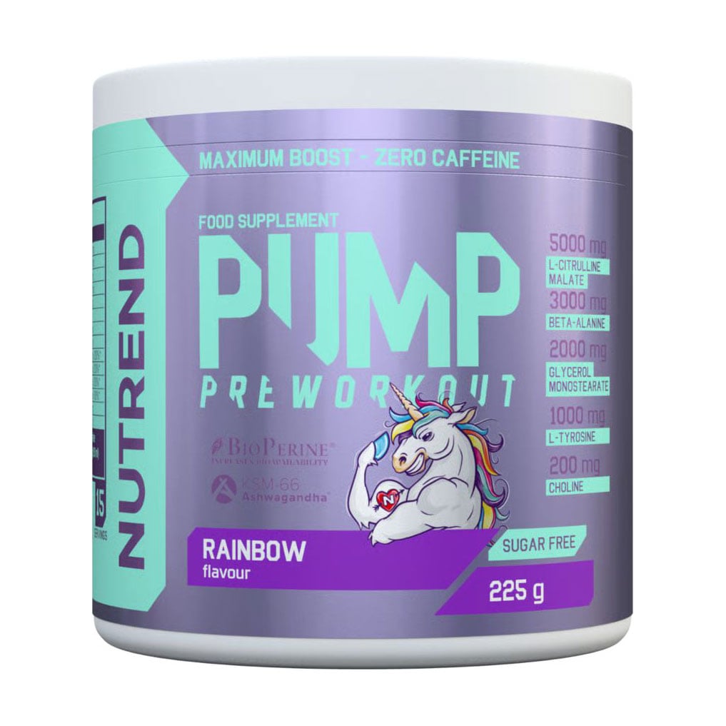 Передтренувальний комплекс Nutrend Pump Pre-Workout Веселка, в порошку, 225 г