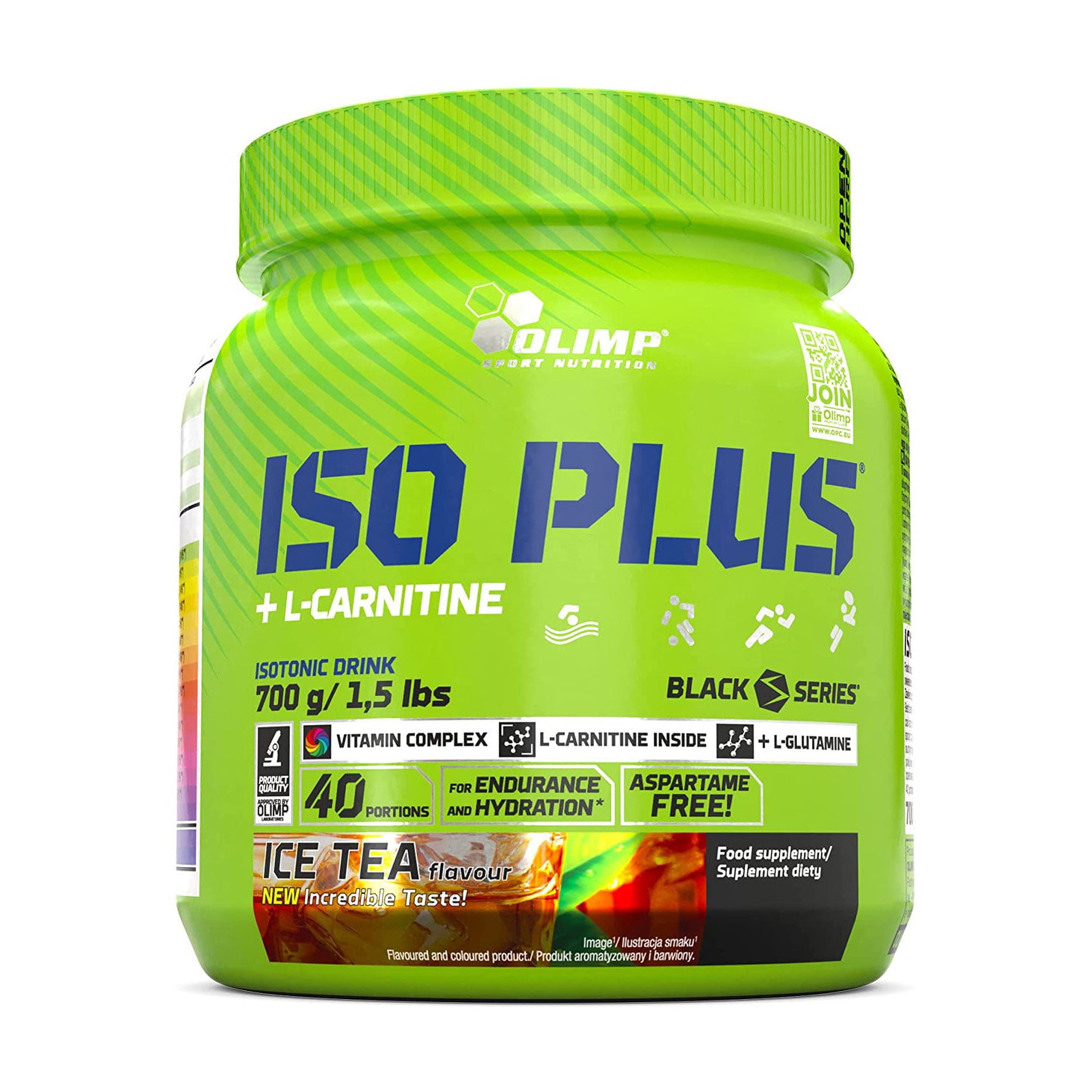 Передтренувальний комплекс Olimp Sport Nutrition Iso Plus Powder Холодний чай, в порошку, 700 г