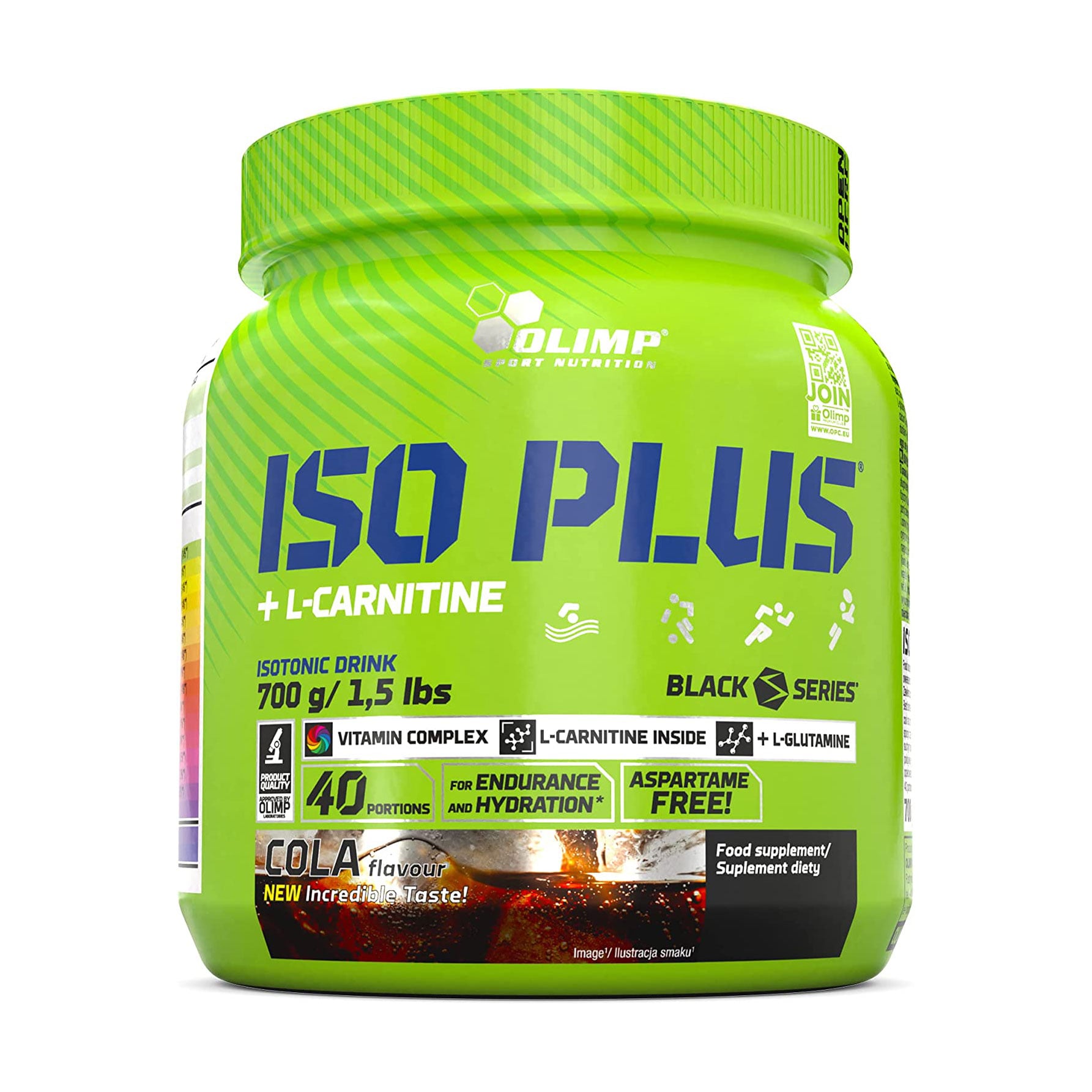 Передтренувальний комплекс Olimp Sport Nutrition Iso Plus Powder Кола, в порошку, 700 г