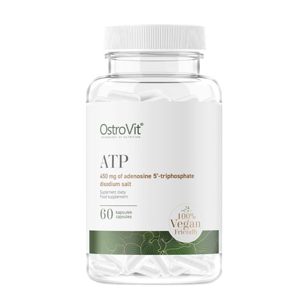 Передтренувальний комплекс OstroVit ATP Аденозинтрифосфат 450 мг, 60 капсул