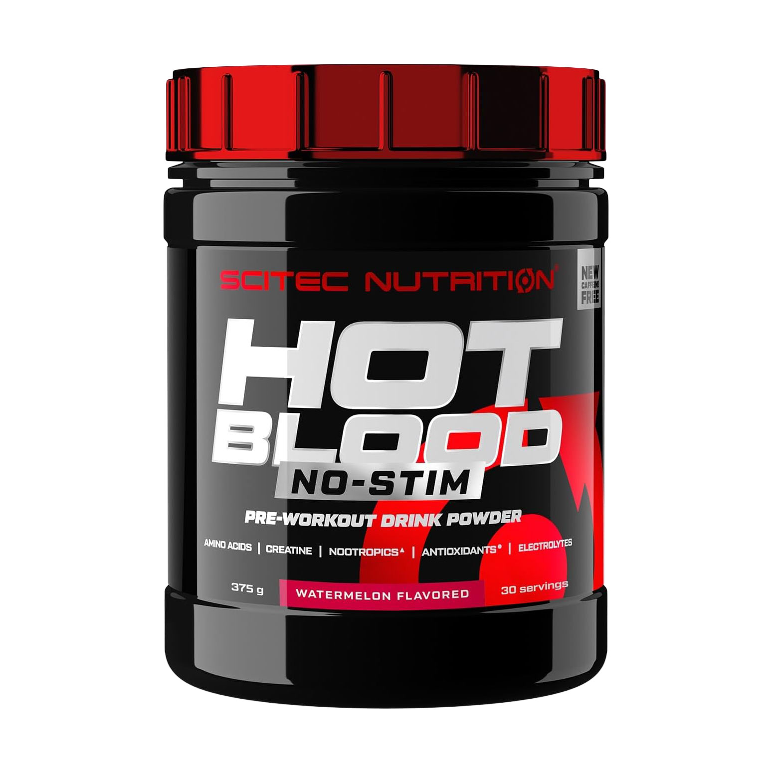 Передтренувальний комплекс Scitec Nutrition Hot Blood No-Stim Кавун, в порошку, 375 г