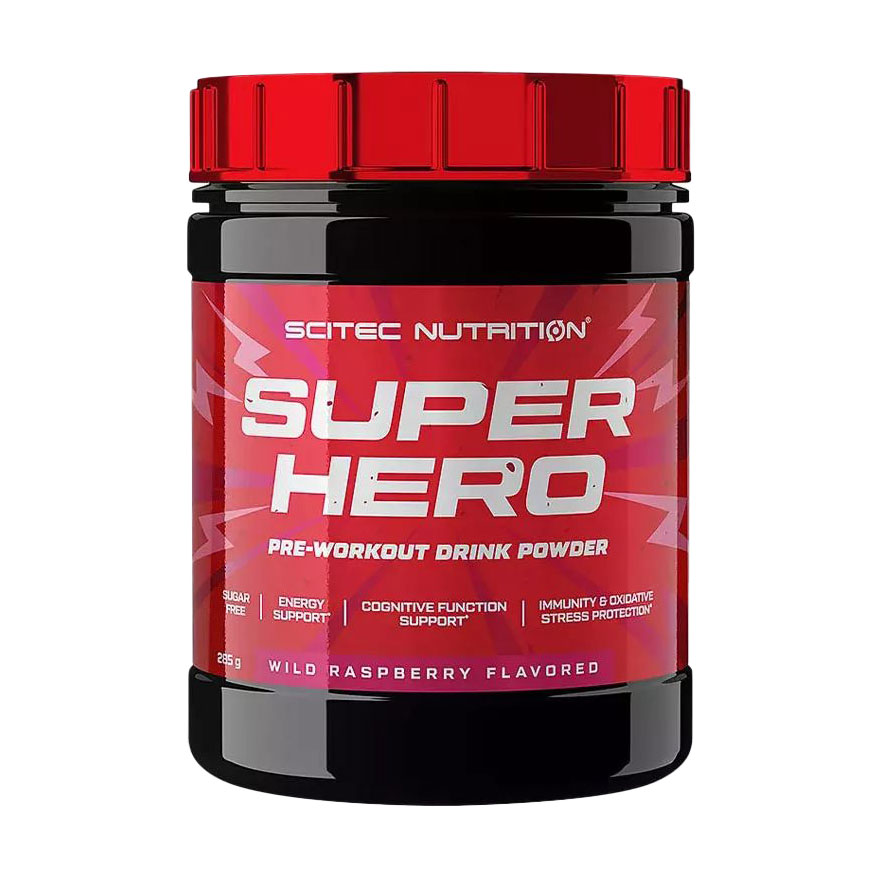 Передтренувальний комплекс Scitec Nutrition Superhero Дика малина, в порошку, 285 г