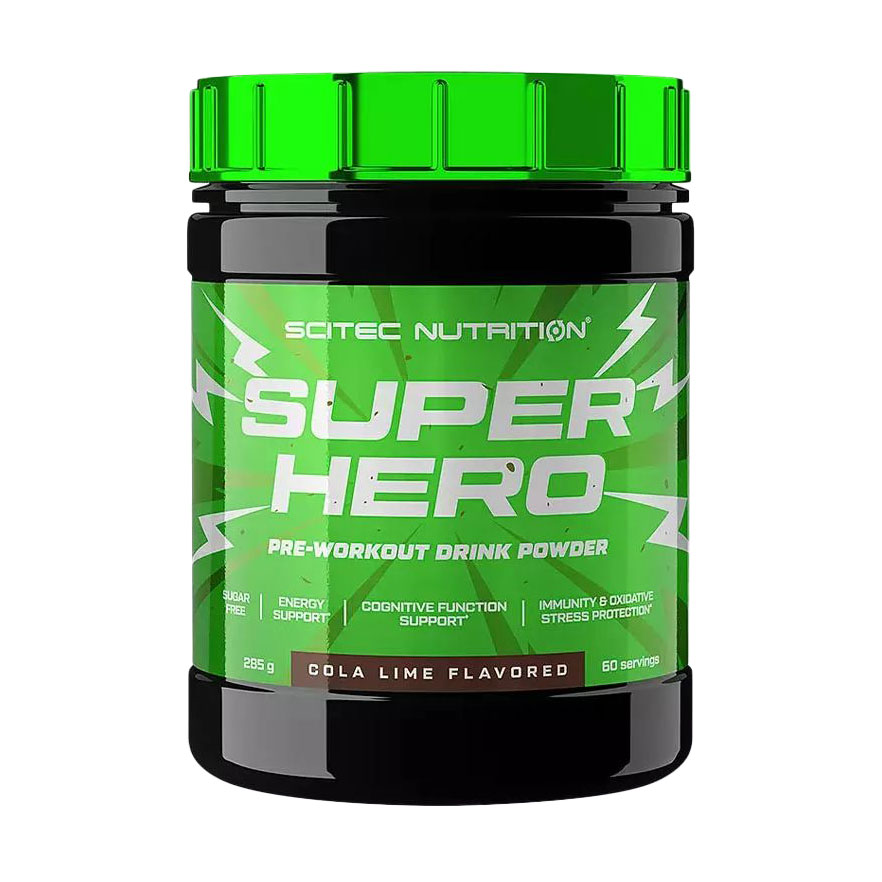 Передтренувальний комплекс Scitec Nutrition Superhero Кола та лайм, в порошку, 285 г