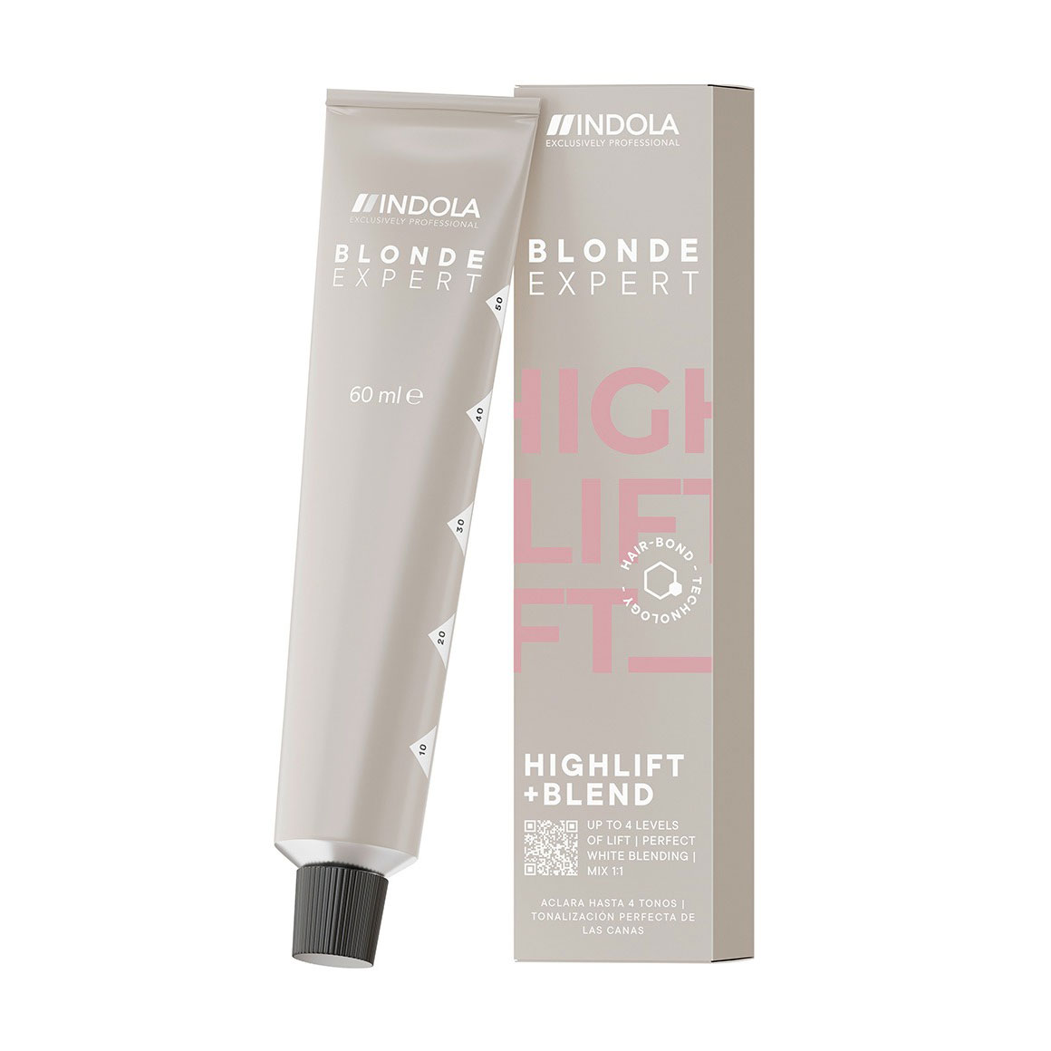 Перманентна крем-фарба для освітлення сивого волосся Indola Blonde Expert Highlift + Blend, H.27+ Pearl Violet+, 60 мл