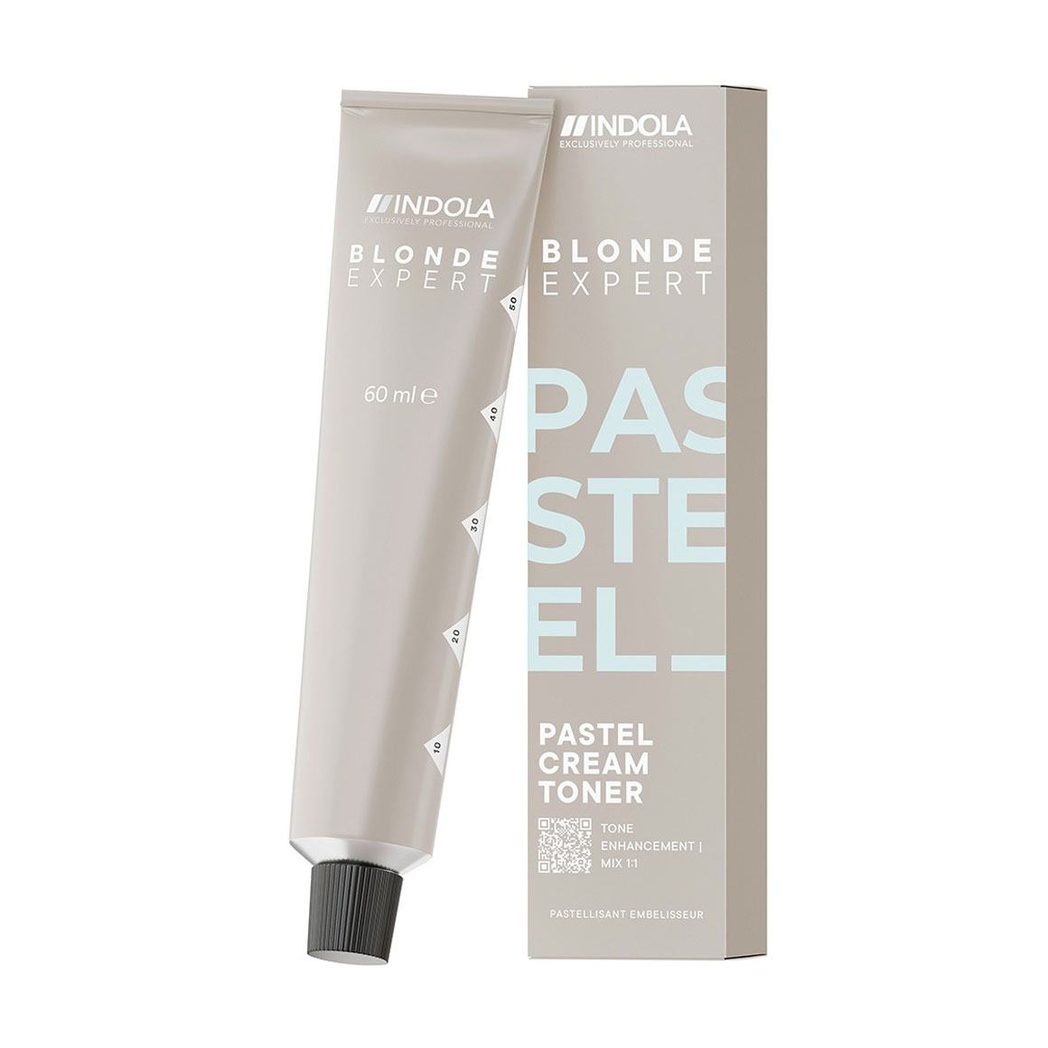 Перманентна крем-фарба для тонування волосся у пастельні відтінки Indola Blonde Expert Pastel Cream Toner, P.11 Intense Ash, 60 мл