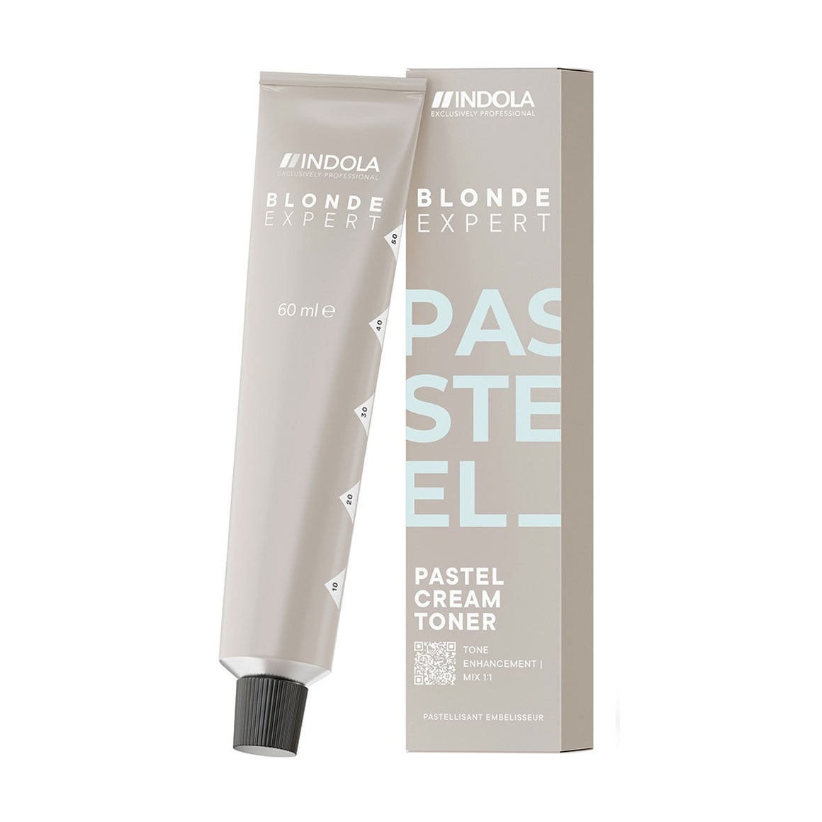 Перманентна крем-фарба для тонування волосся у пастельні відтінки Indola Blonde Expert Pastel Cream Toner, P.17 Ash Violet, 60 мл