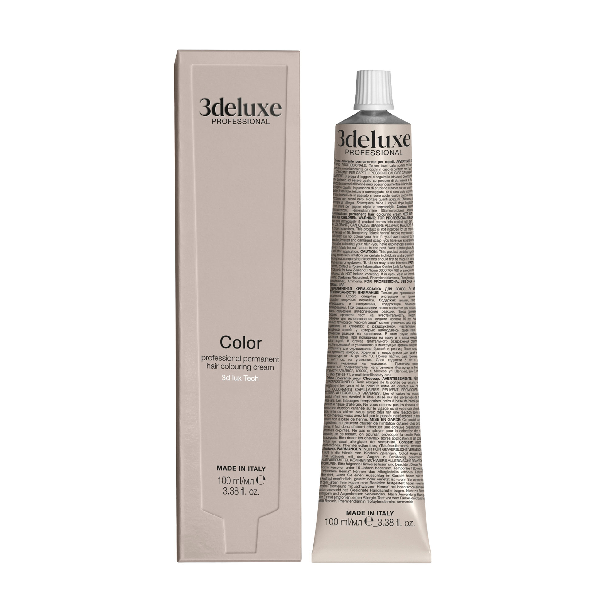 Перманентна крем-фарба для волосся 3DeLuXe Tech Hair Colouring Cream 10.1 Platinum Ash Blonde, 100 мл