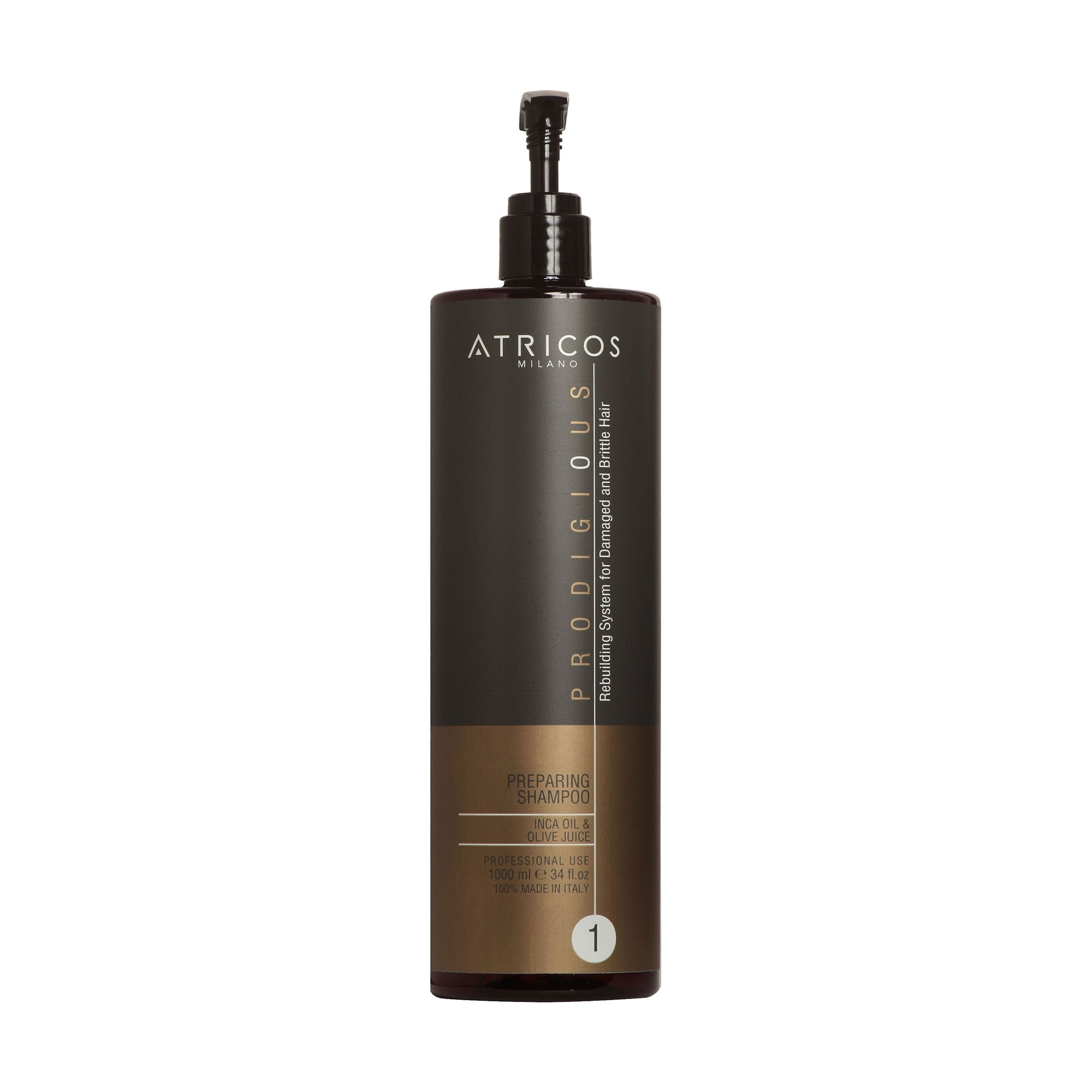 Підготовчий шампунь для волосся Atricos Milano Prodigious Preparing Shampoo, 1 л