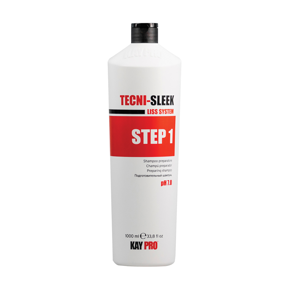 Підготовлювальний шампунь для волосся KayPro Liss System Tecni-Sleek Step 1 Shampoo pH 7.0, 1 л