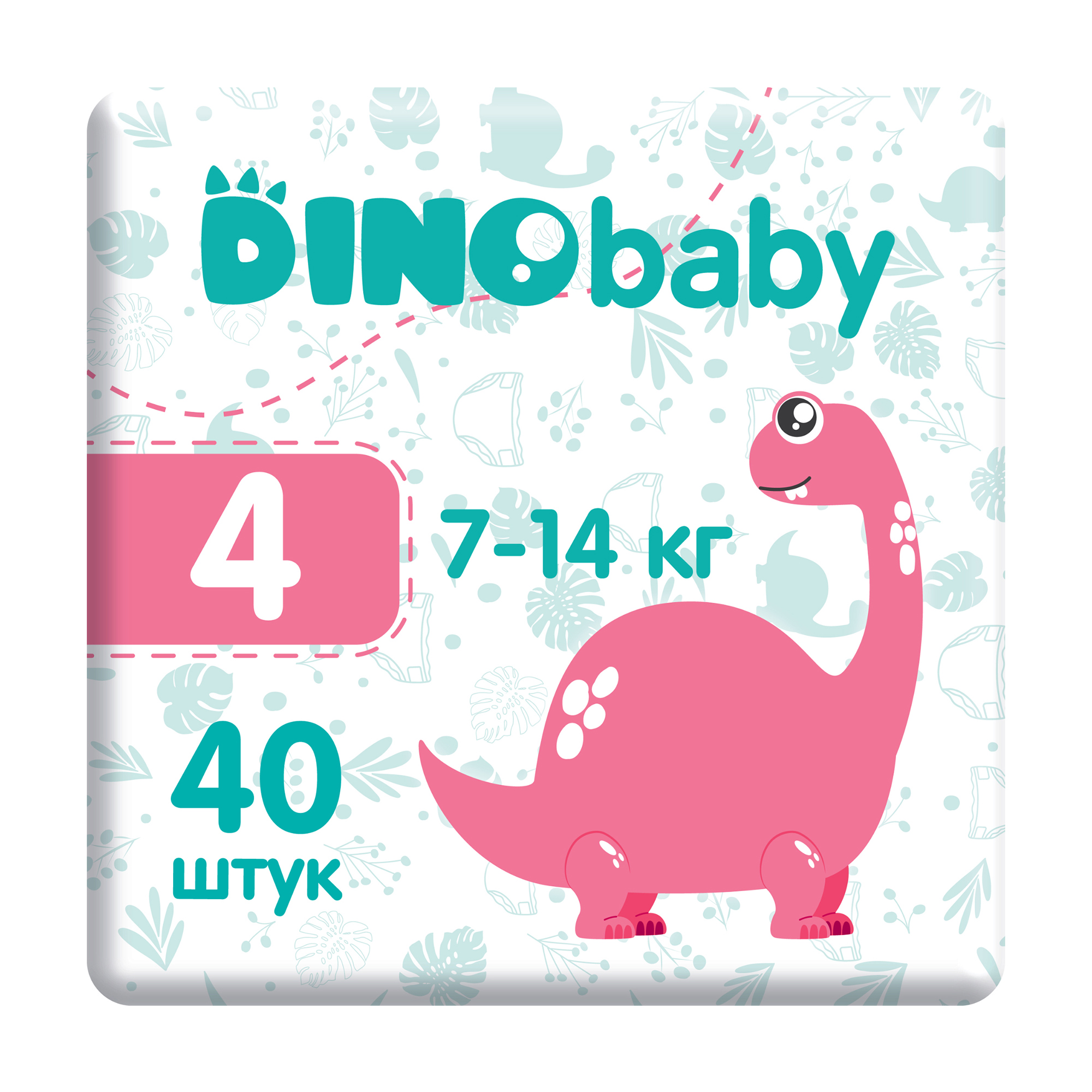 Підгузки Dino Baby розмір 4 (7-14 кг), 40 шт