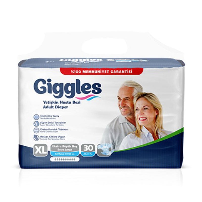 Підгузки для дорослих Giggles розмір XL (120-160 см), 30 шт