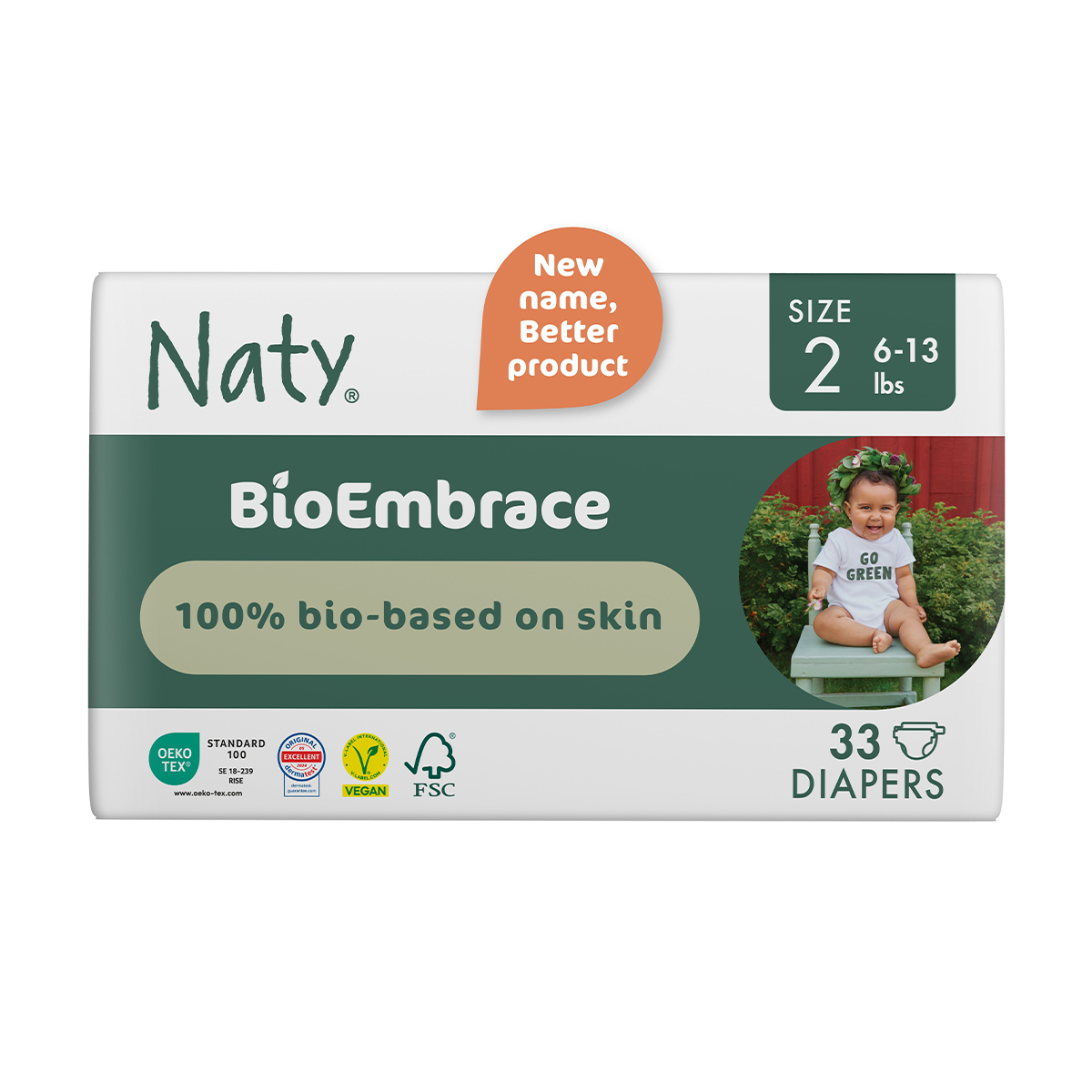 Підгузки ECO by Naty BioEmbrace розмір 2 (3-6 кг), 33 шт